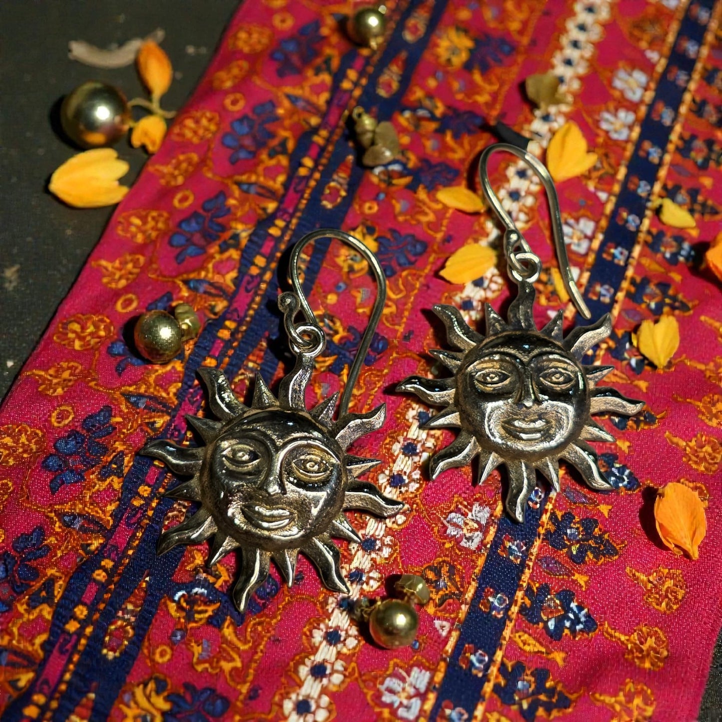 sun earring pendant