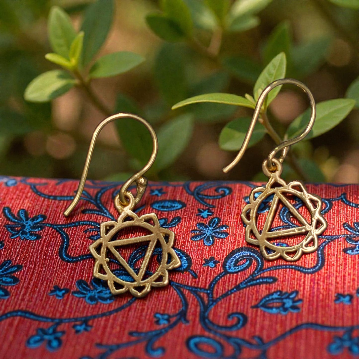 brass earrings pendant