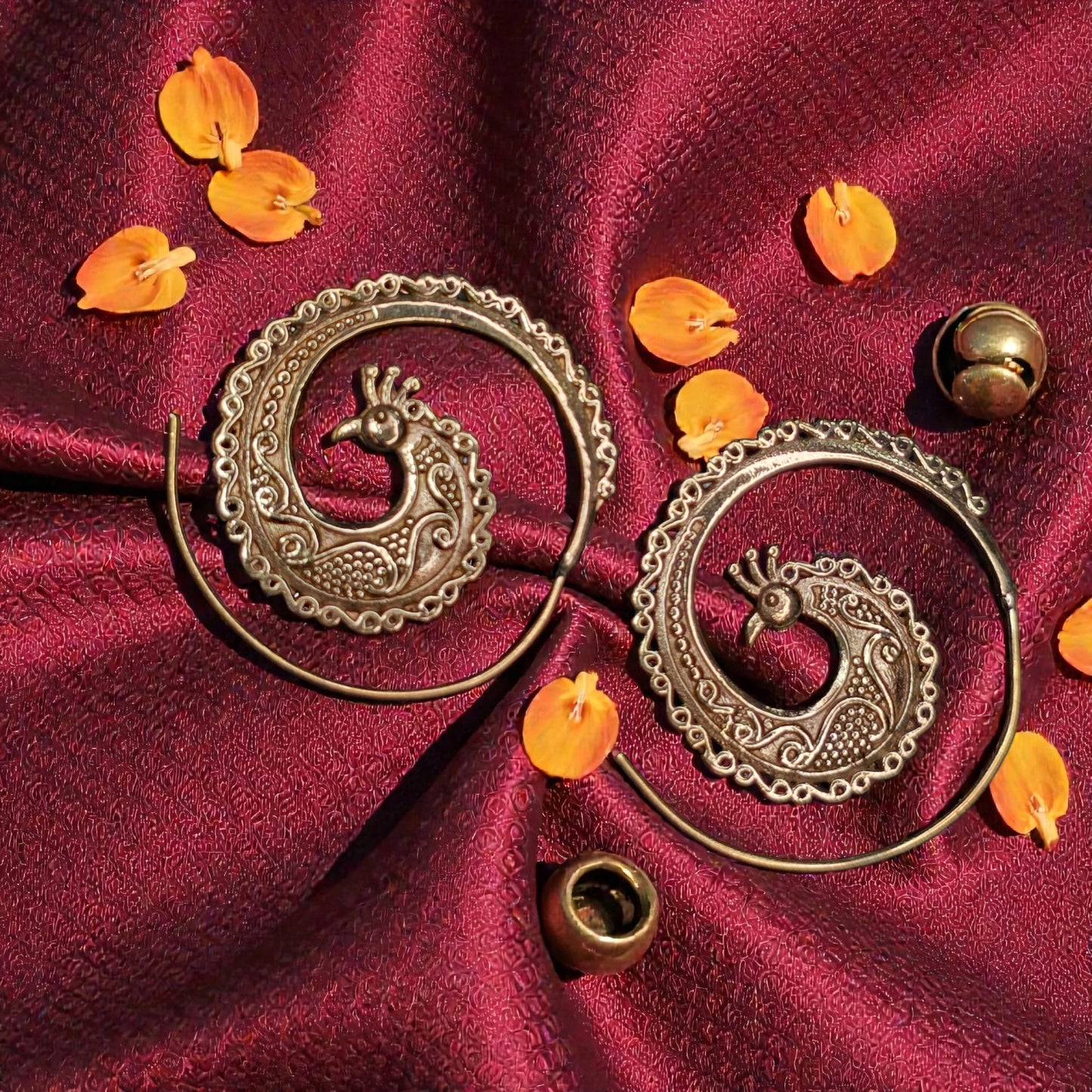 spiral bird earring 15