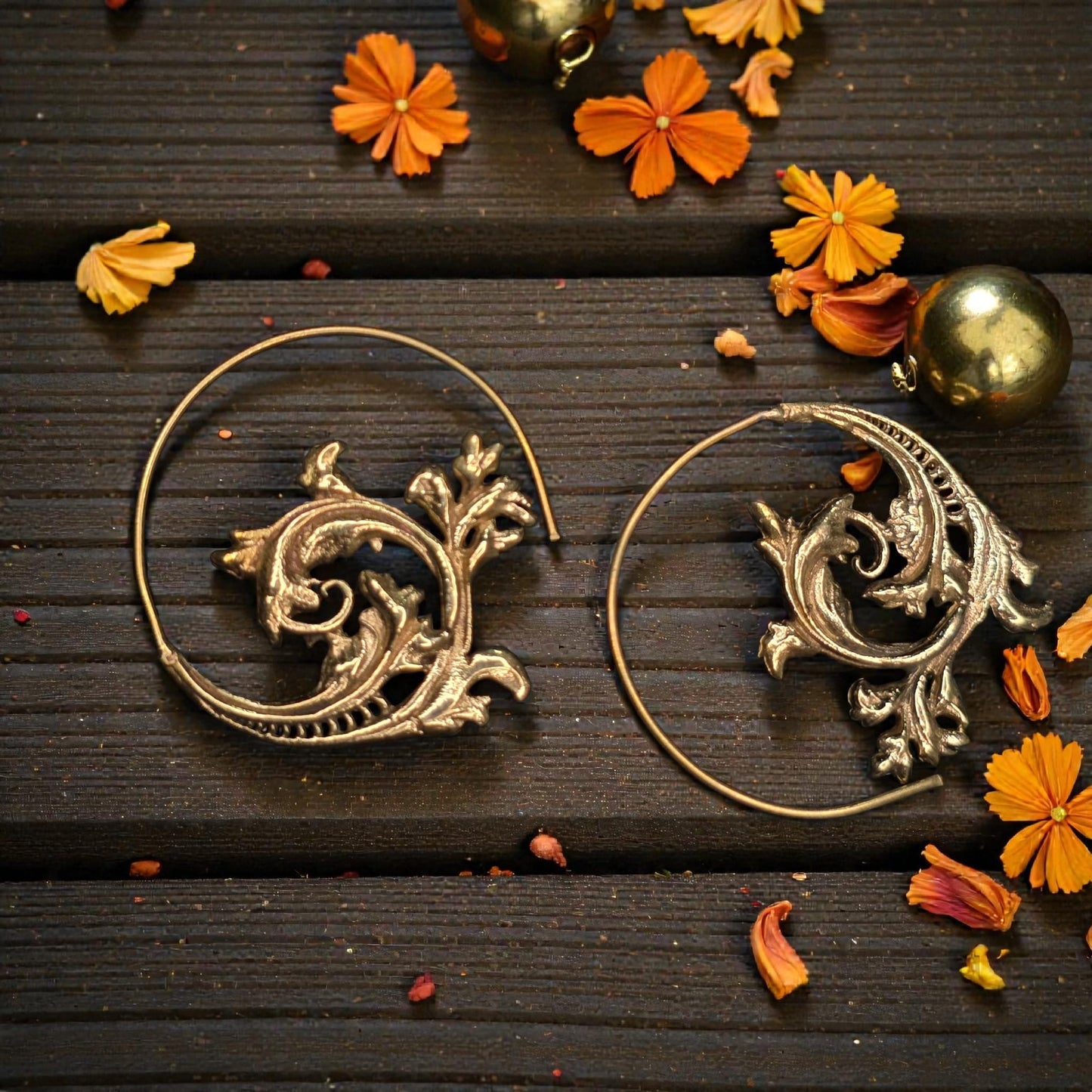 spiral earring flower 4