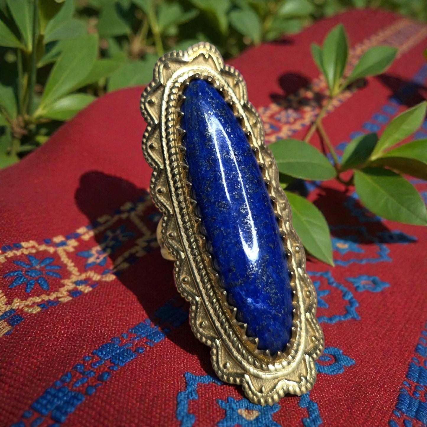 Brass Lapislazulo Ring