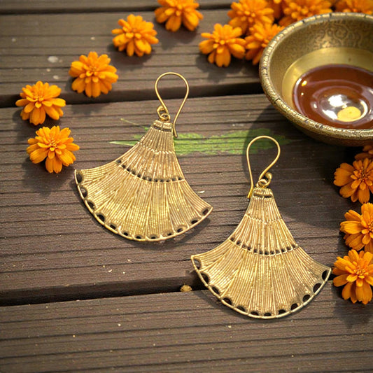 brass earrings pendant