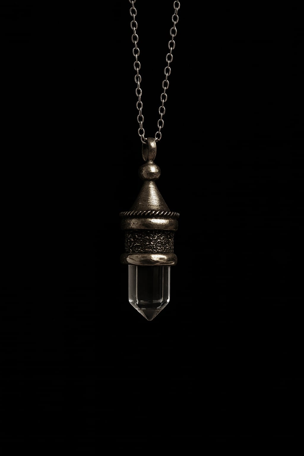 Himalayan Quartz Pendant - Handmade 925 Sterling Silver