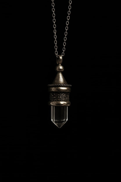Himalayan Quartz Pendant - Handmade 925 Sterling Silver