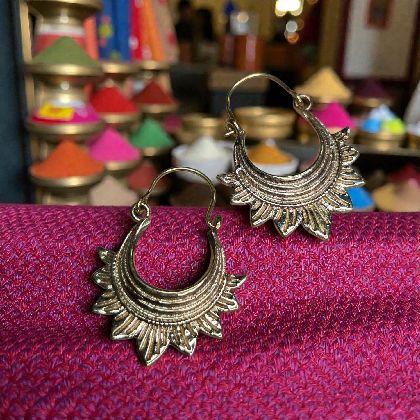 Brass earrings