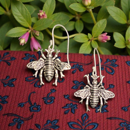 dangling bee earrings